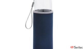 Botella personalizada de vidrio con funda de neopreno